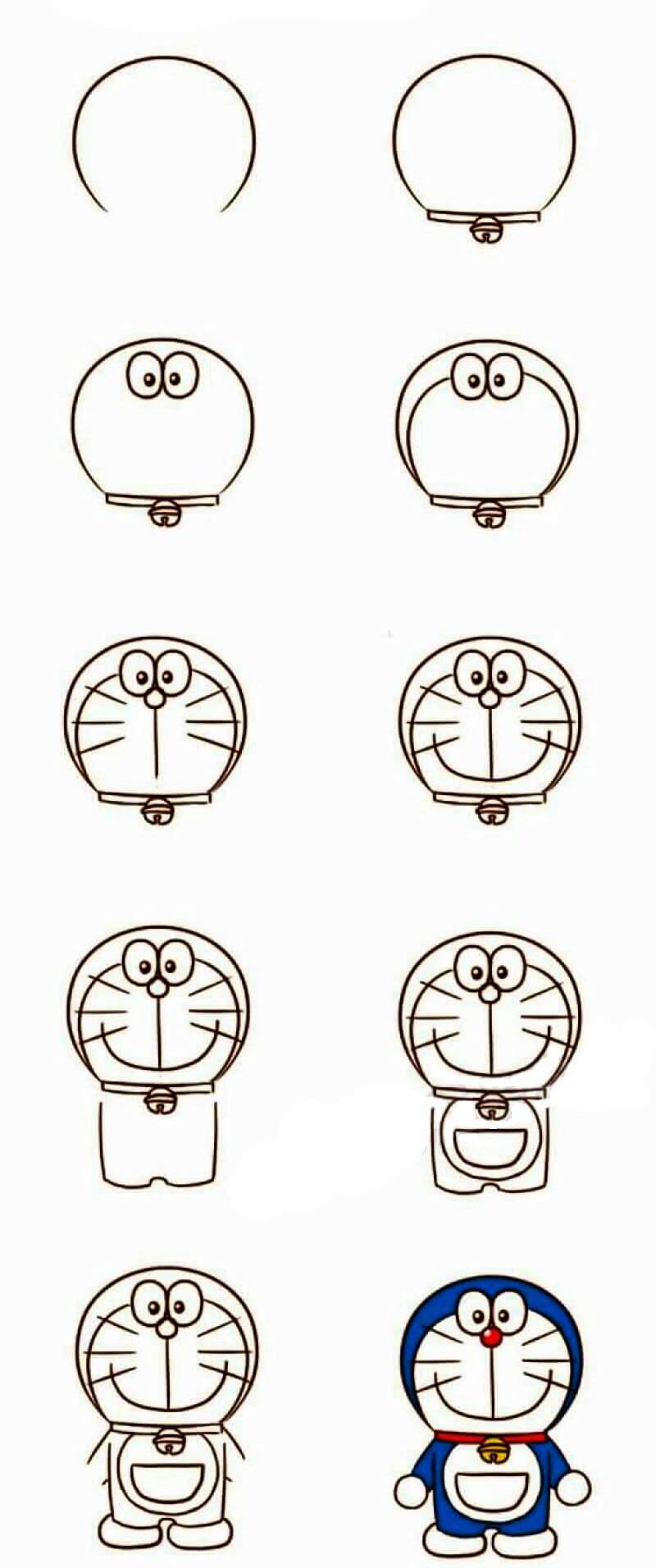 Helppo Doraemon piirustus