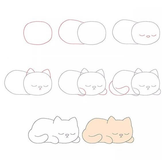 Kissa ideoita (19) piirustus