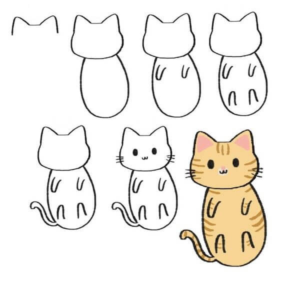 Kissa ideoita (24) piirustus