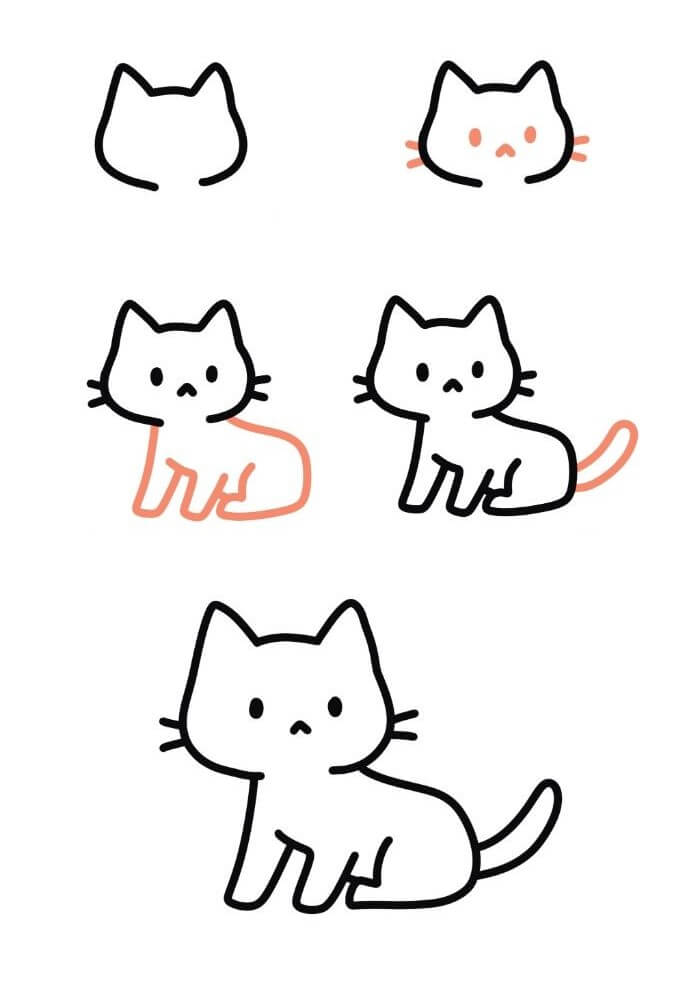 Kissa ideoita (27) piirustus