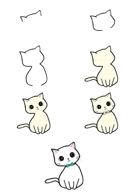 Kissa ideoita (29) piirustus