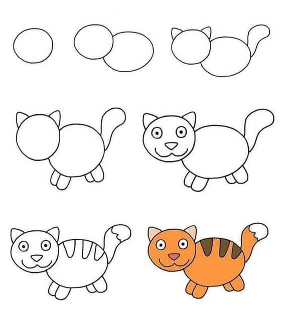 Kissa ideoita (36) piirustus