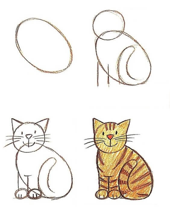 Kissa ideoita (39) piirustus
