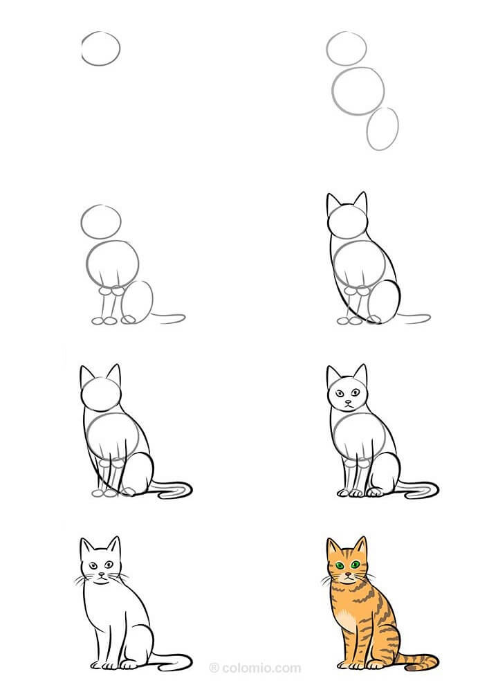 Kissa ideoita (42) piirustus