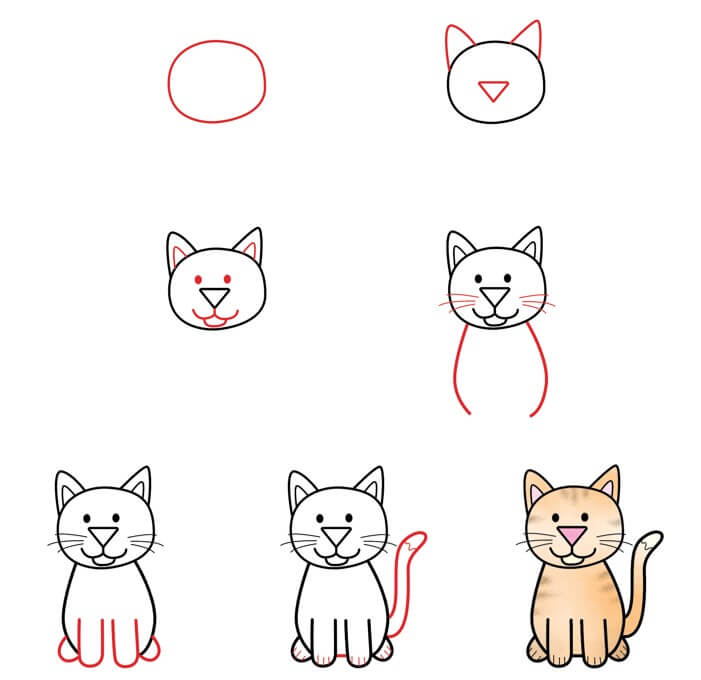 Kissa ideoita (49) piirustus