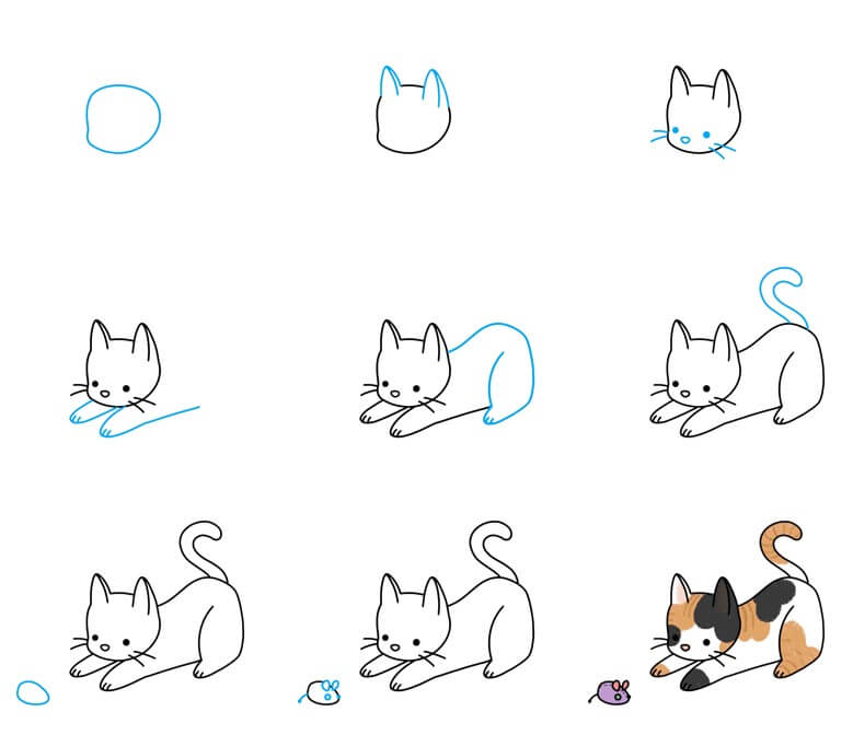 Kissa ideoita (52) piirustus
