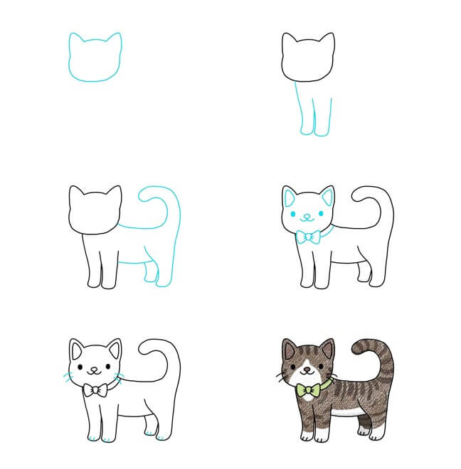 Kissa ideoita (53) piirustus