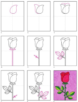 Ruusu-ideoita 5 piirustus