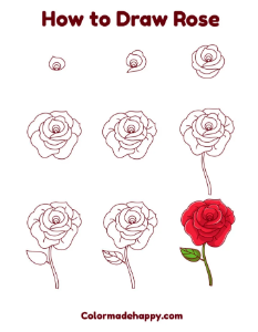 Ruusu-ideoita 6 piirustus