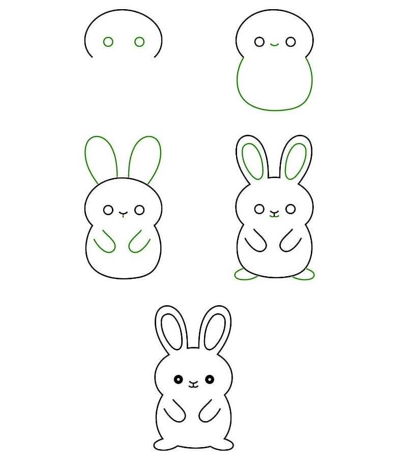 Yksinkertainen kani piirustus