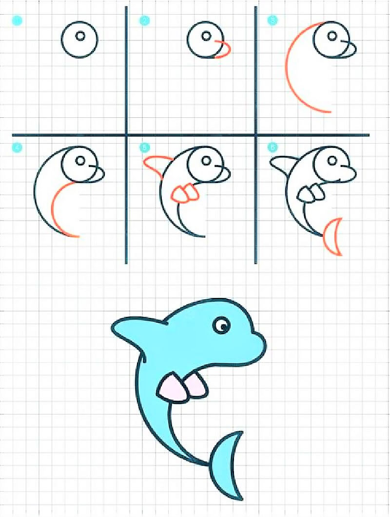 Delfiini-idea 14 piirustus