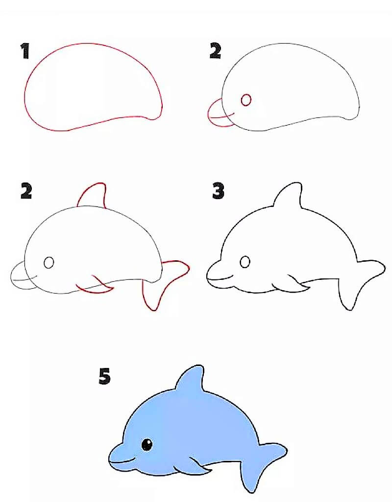 Delfiini-idea 15 piirustus