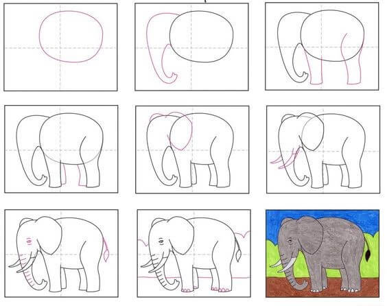 Elefantti idea (11) piirustus