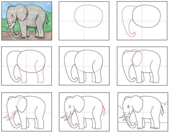 Elefantti idea (13) piirustus