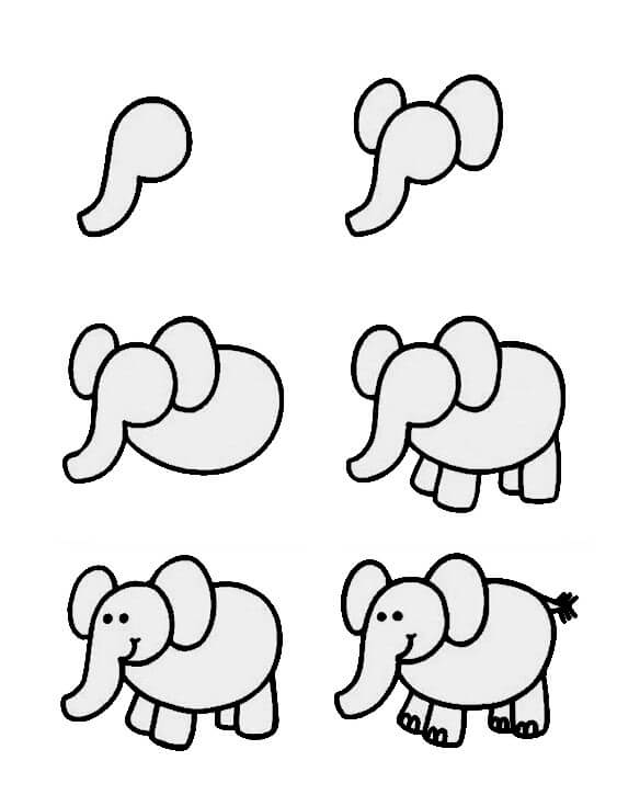 Elefantti idea (3) piirustus
