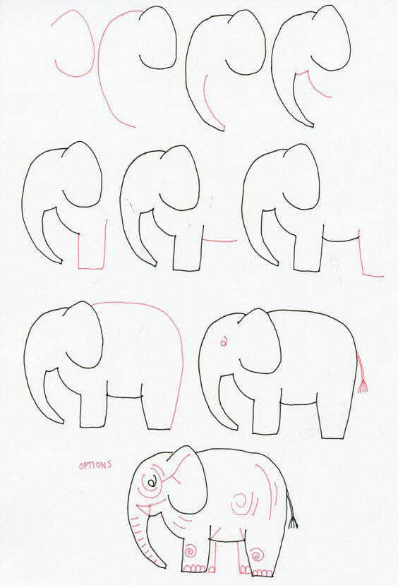 Elefantti idea (45) piirustus
