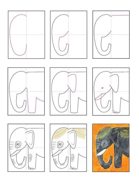 Elefantti idea (46) piirustus