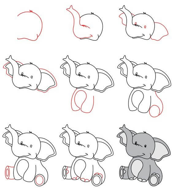 Elefantti idea (5) piirustus