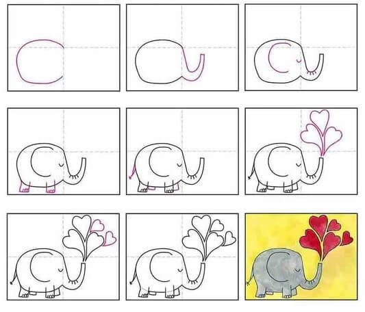 Elefantti idea (7) piirustus