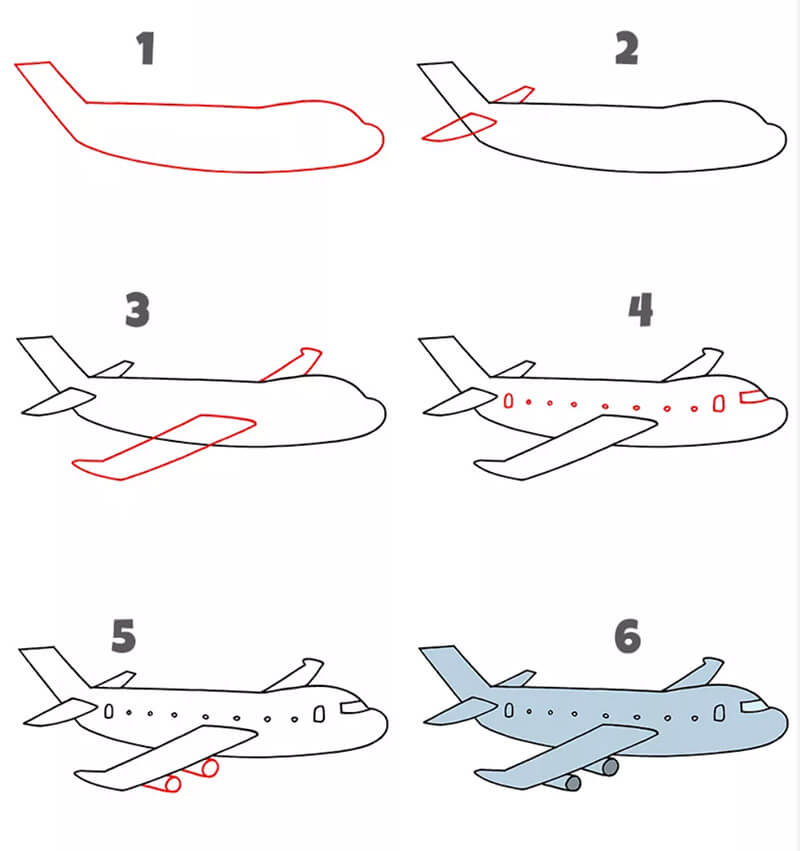 Helppo lentokone piirustus