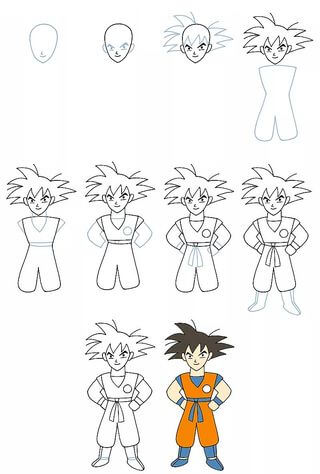 Hieno Goku piirustus