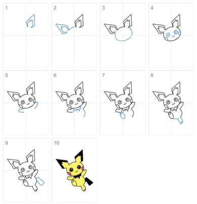 Hieno Pikachu piirustus
