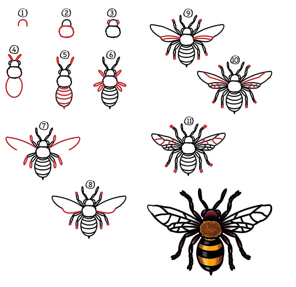 Mehiläinen idea 16 piirustus