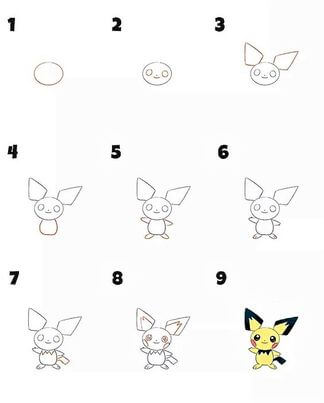 Pokemon Pikachu piirustus