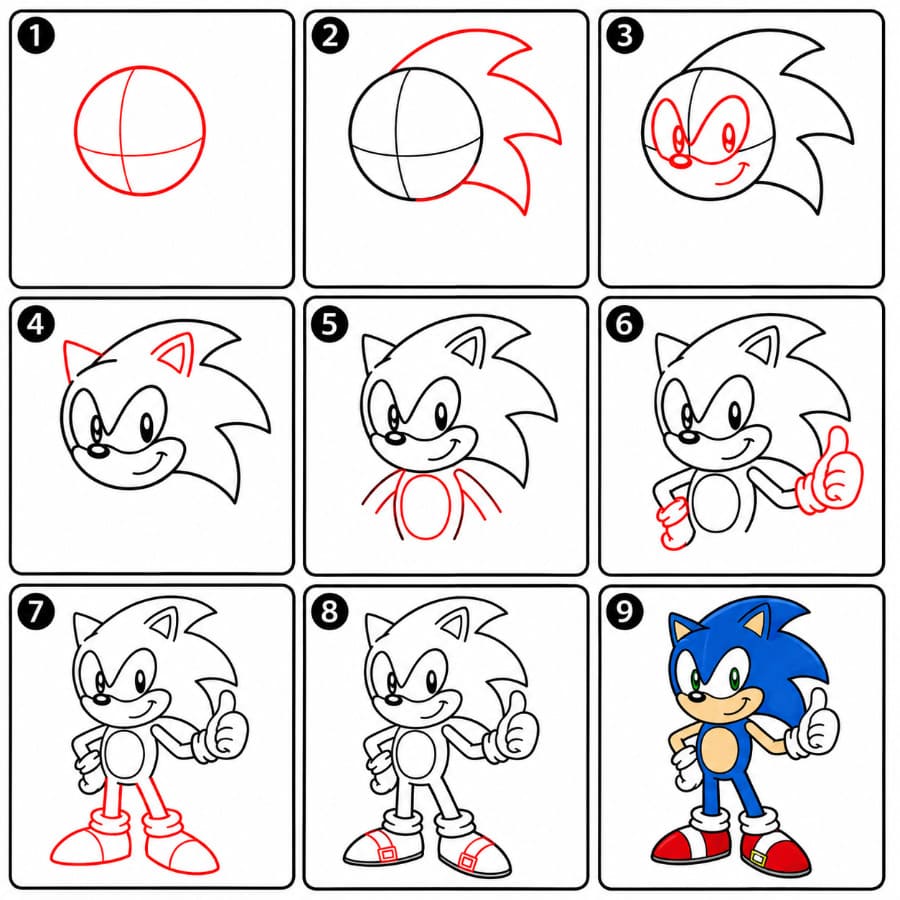 Sonic ilmainen piirustus