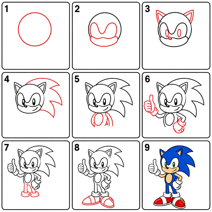Sonic kuva piirustus