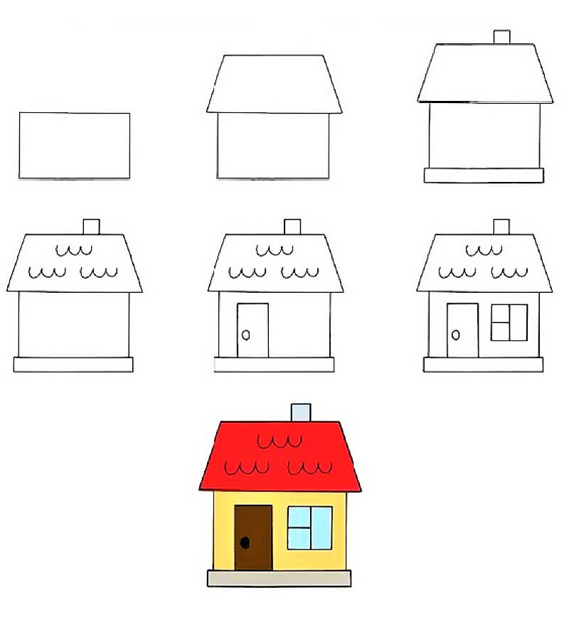 Yksinkertainen pieni talo piirustus