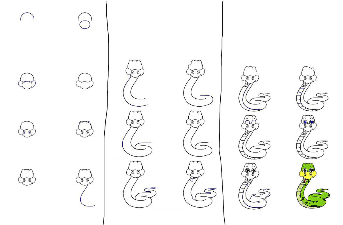 Käärme-idea 10 piirustus