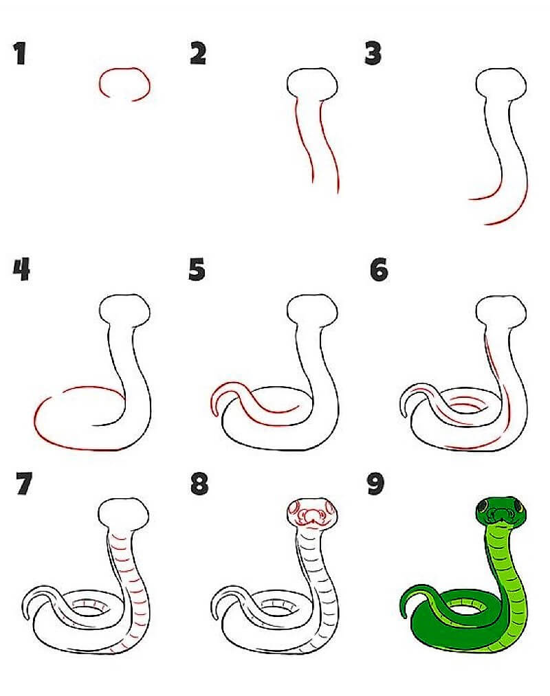 Käärme-idea 11 piirustus