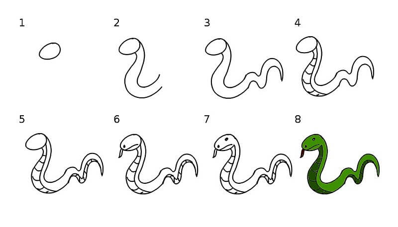 Käärme-idea 12 piirustus