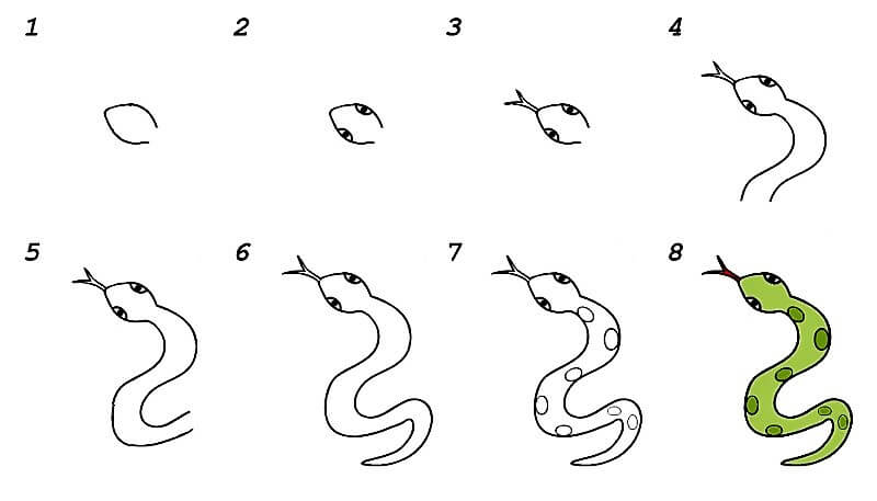 Käärme-idea 13 piirustus