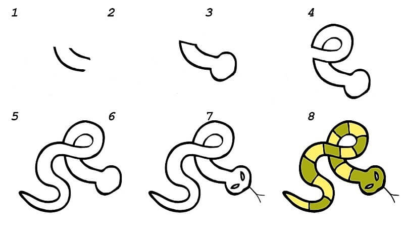 Käärme-idea 14 piirustus