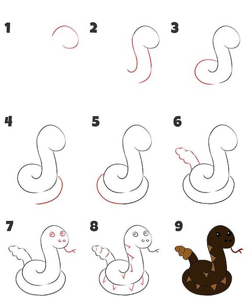 Käärme-idea 15 piirustus