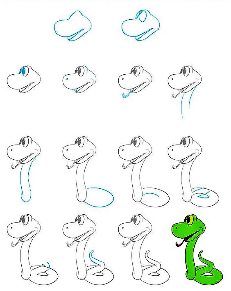 Käärme-idea 20 piirustus