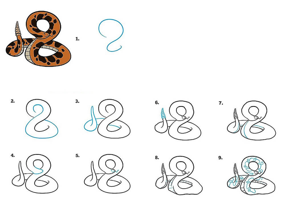 Käärme-idea 22 piirustus