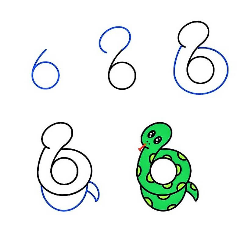 Vihreä käärme piirustus
