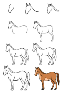 Hevosidea 9 piirustus