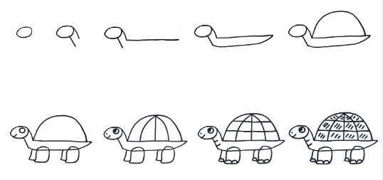 Kilpikonna idea 10 piirustus