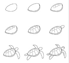 Kilpikonna idea 2 piirustus