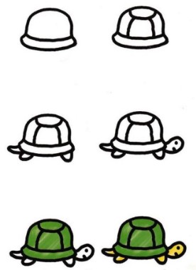 Kilpikonna idea 6 piirustus