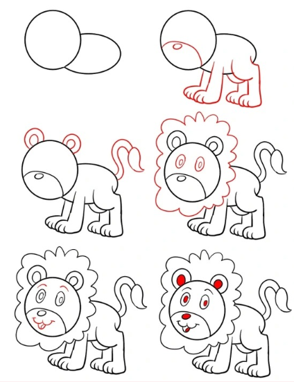 Leijona idea 9 piirustus