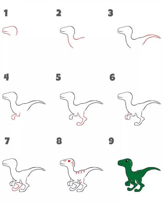 Lihansyöjä dinosaurukset (5) piirustus