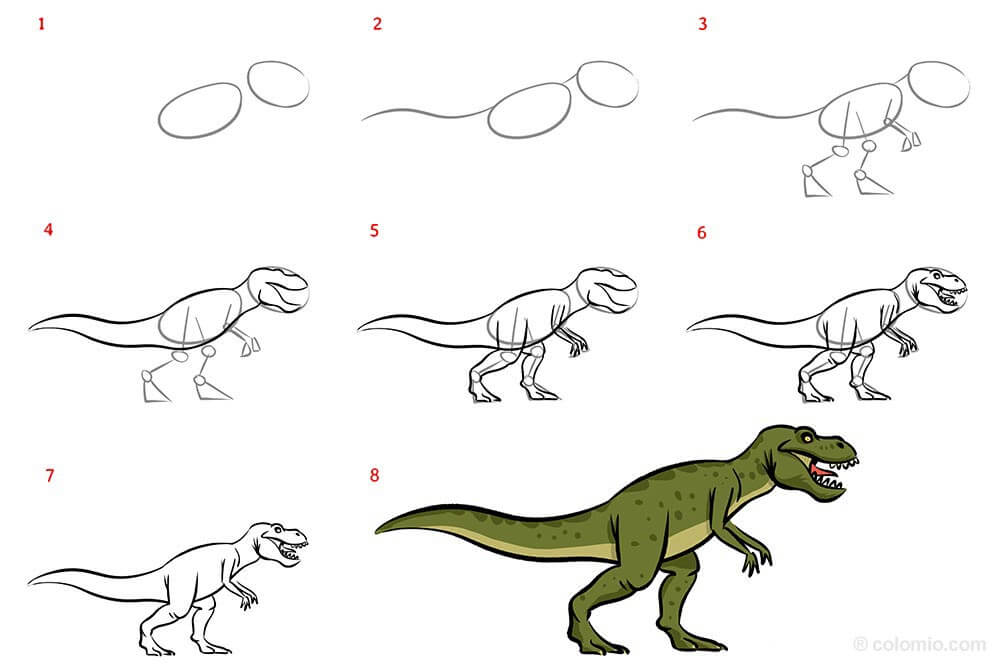 Lihansyöjä dinosaurukset (7) piirustus