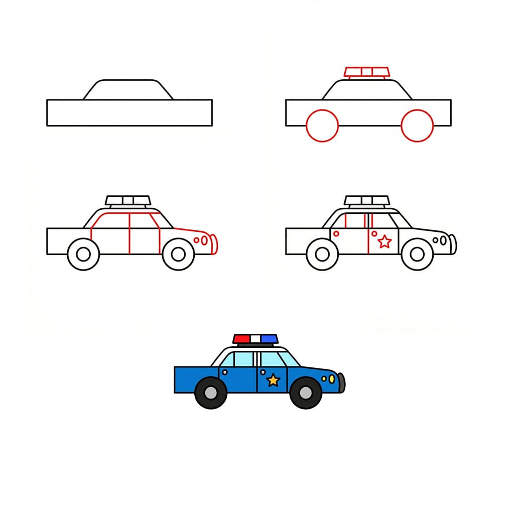 Normaali poliisiauto piirustus