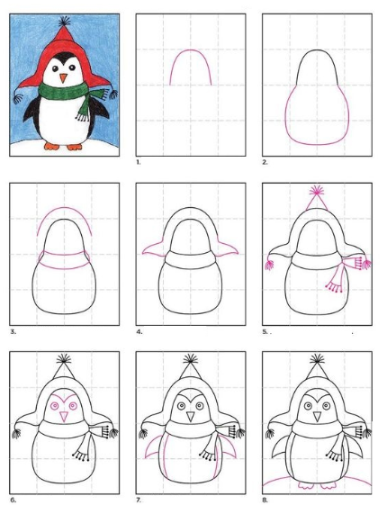 Pingviinien idea 2 piirustus