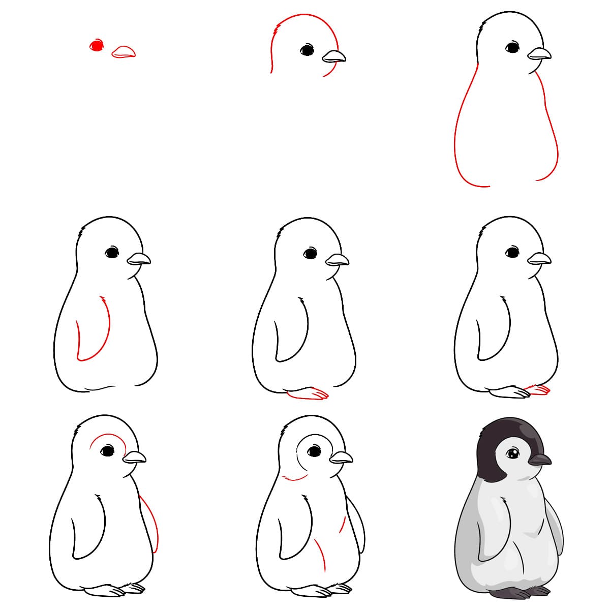 Pingviininvauva piirustus